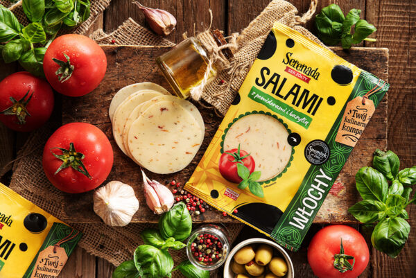 Salami z pomidorami i bazylią - Plastry (3)