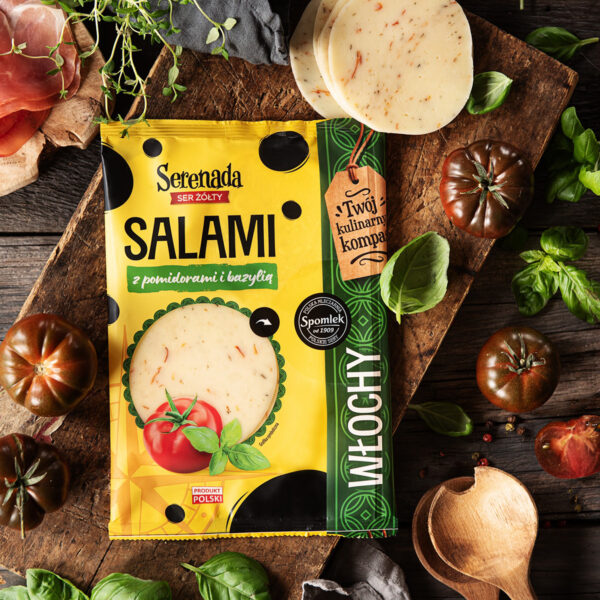 Salami z pomidorami i bazylią - Plastry (4)