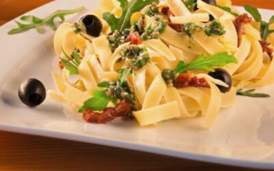 Tagliatelle z rukola i serem